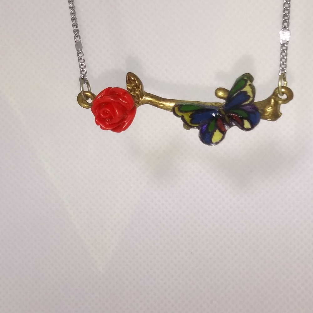 Handmade butterfly necklace